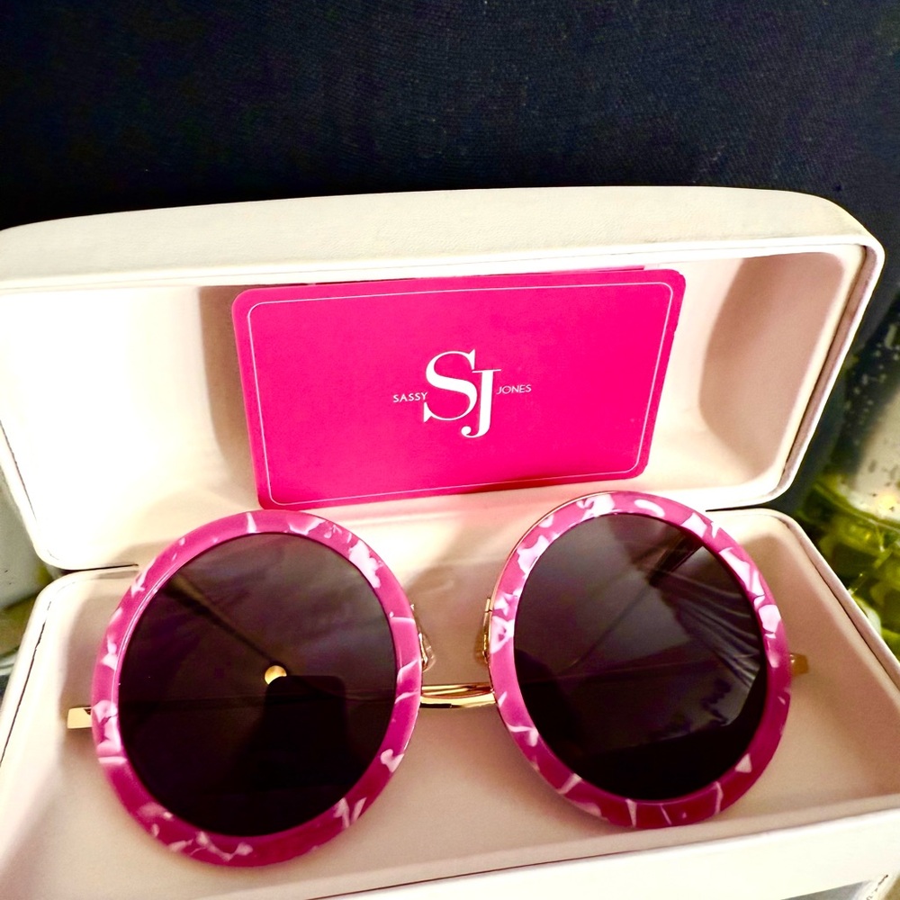 Sassy Jones Pink Marble Sunglasses